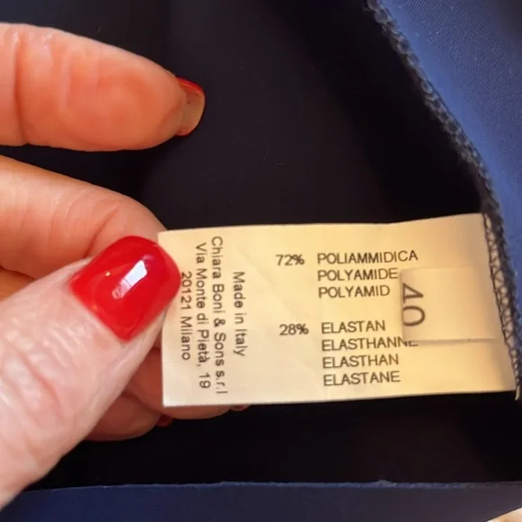 Chiara Boni La Petite Robe Erendira Velvet Trim Long Sleeve Gown - Picture 11 of 14